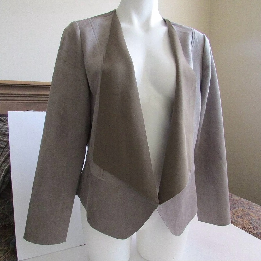 Chico's Taupe Open Front Jacket
